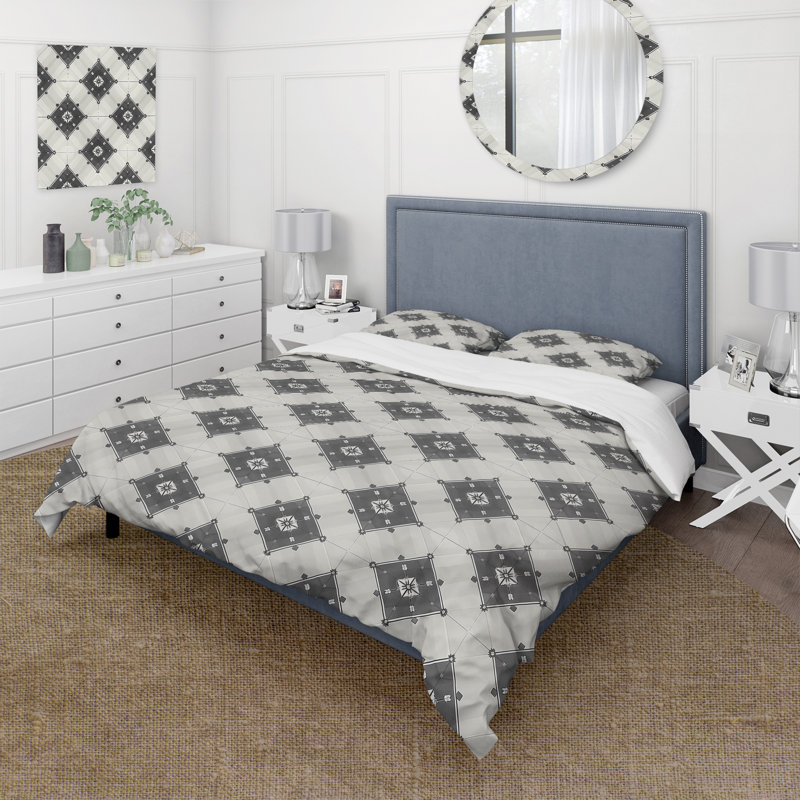 Ensemble de housse de couette Traditional, Housse de couette pour grand lit + 2 taies décora