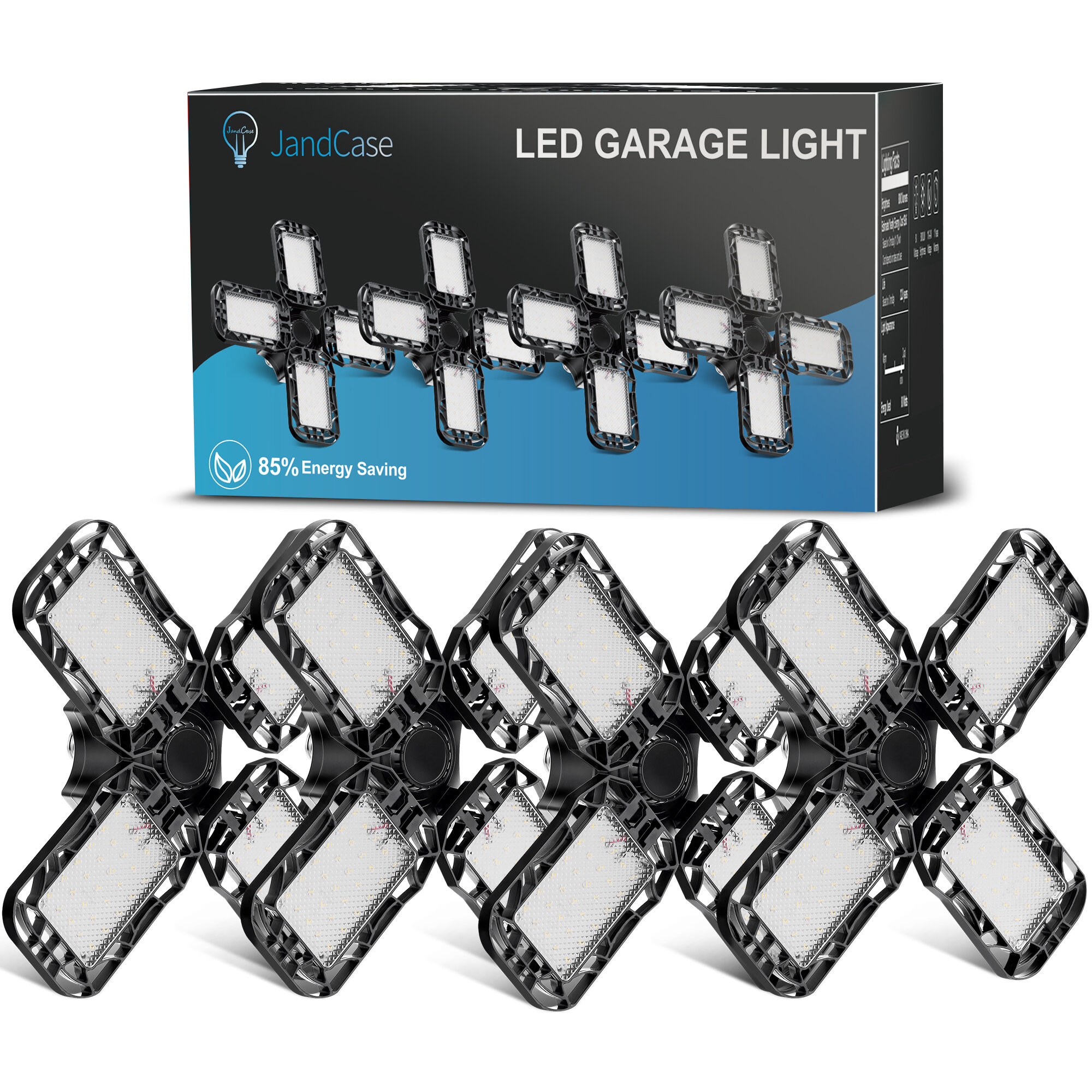 LOHASLED LED Garage Light,80W 4-Head Deformable Ceiling Light Wayfair  Canada