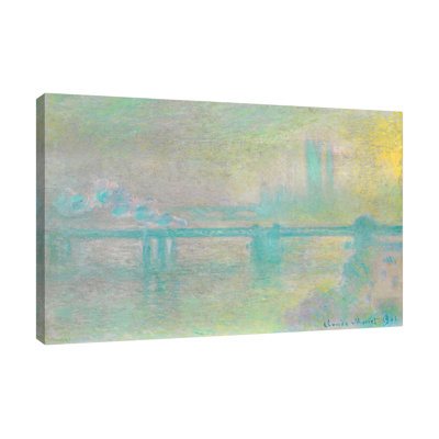 «Charing Cross Bridge, London» par Claude Monet - reproduction d'art sur toile tendue