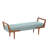 Boomerang Button Tufted Upholstered Accent Bench