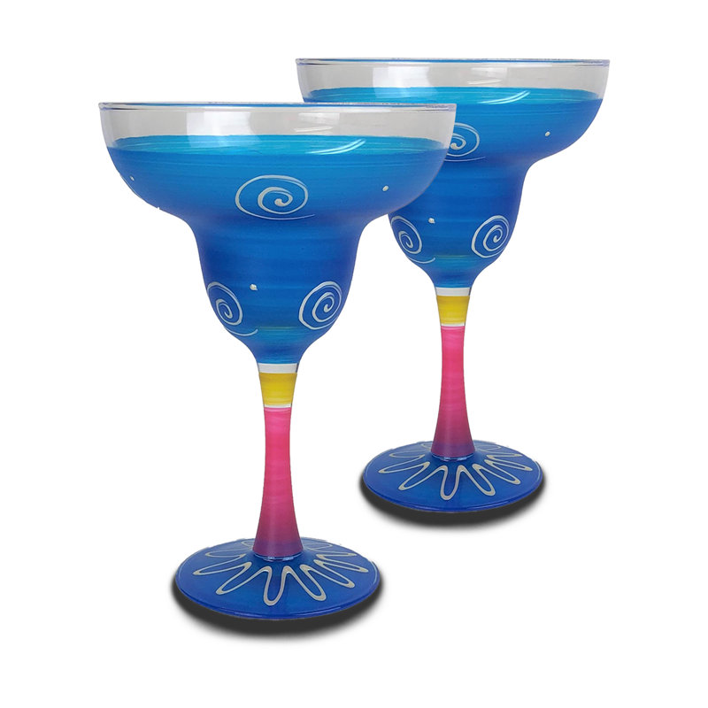 Turquoise péruvien Splendor Hannover 9 oz. Verre à margarita, Turquoise