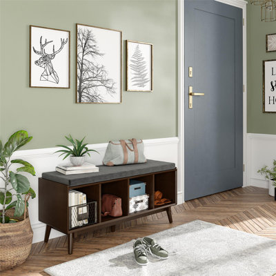 Maloree Upholstered Bench with Cubby