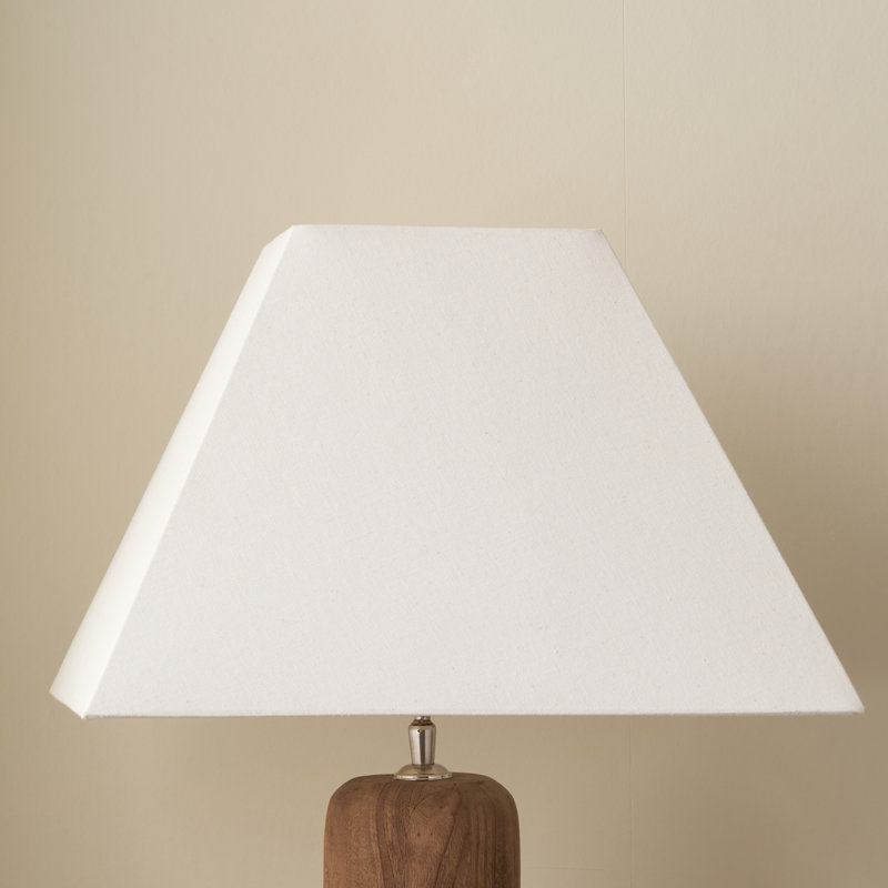 Lorentzen Cotton Tapered Square Lamp Shade, 29.5cm H x 40cm W x 40cm D, Cream Calico