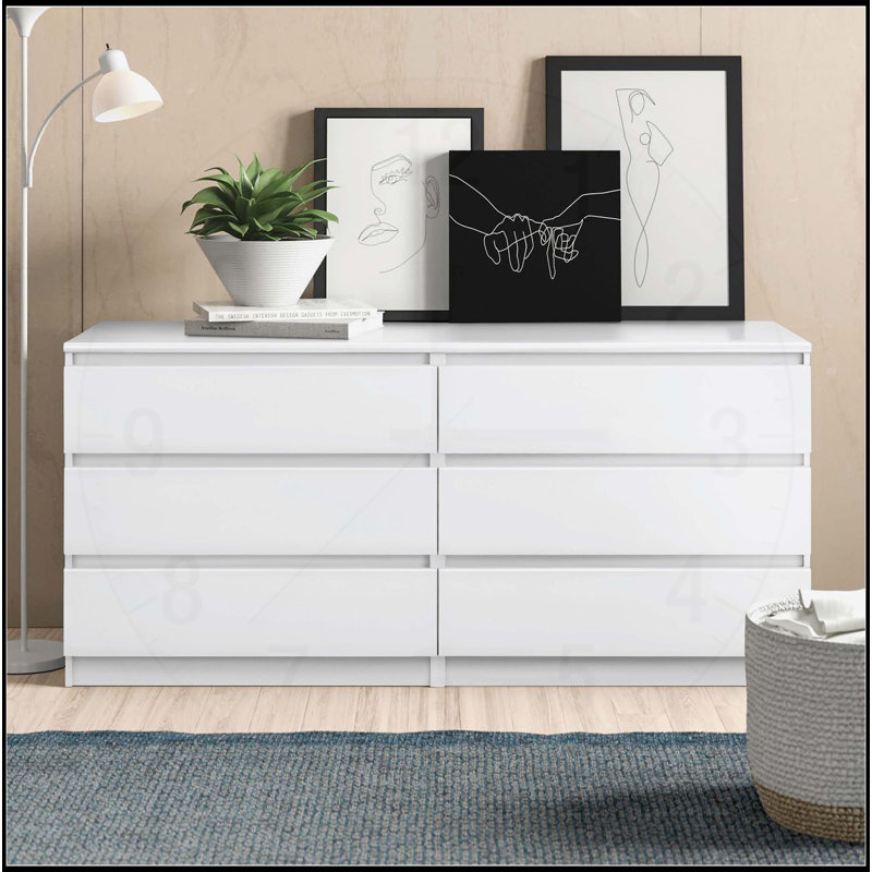 Commode polyvalente à 6 tiroirs pour organiser la chambre à coucher et l'espace de vie