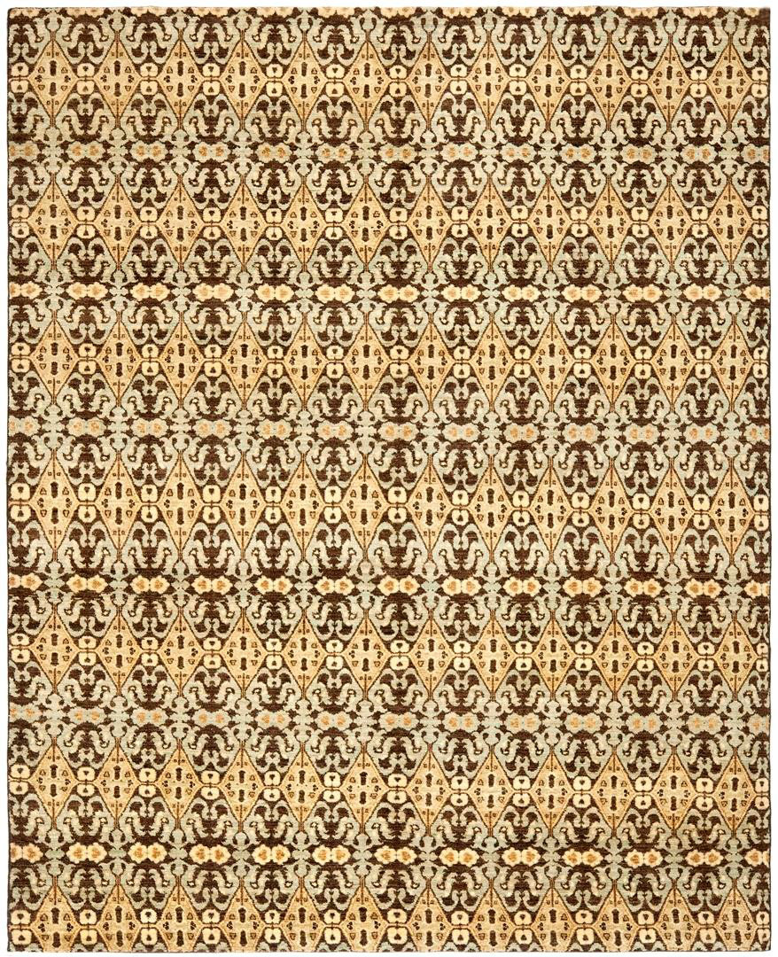 Safavieh Asian Fusion Hand-Knotted Chocolate/Gold Area Rug | Perigold