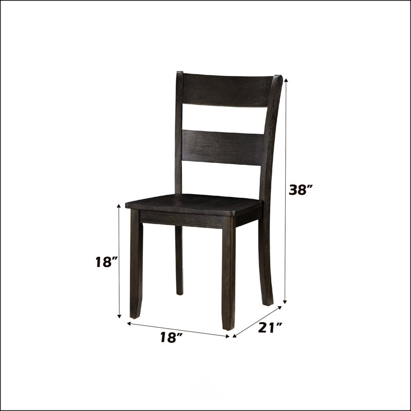 Chaise d'appoint au fini noyer vieilli