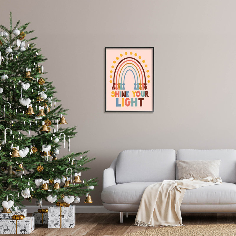 Shine Your Light Hanukkah at-160, Giclée encadrée noir minuit, H 30 po x l 24 po x P 1,5 po