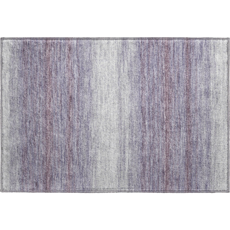 Premium Machine Washable Birchview AMF1033 Striped Rug, Rectangle 1'8" x 2'6"