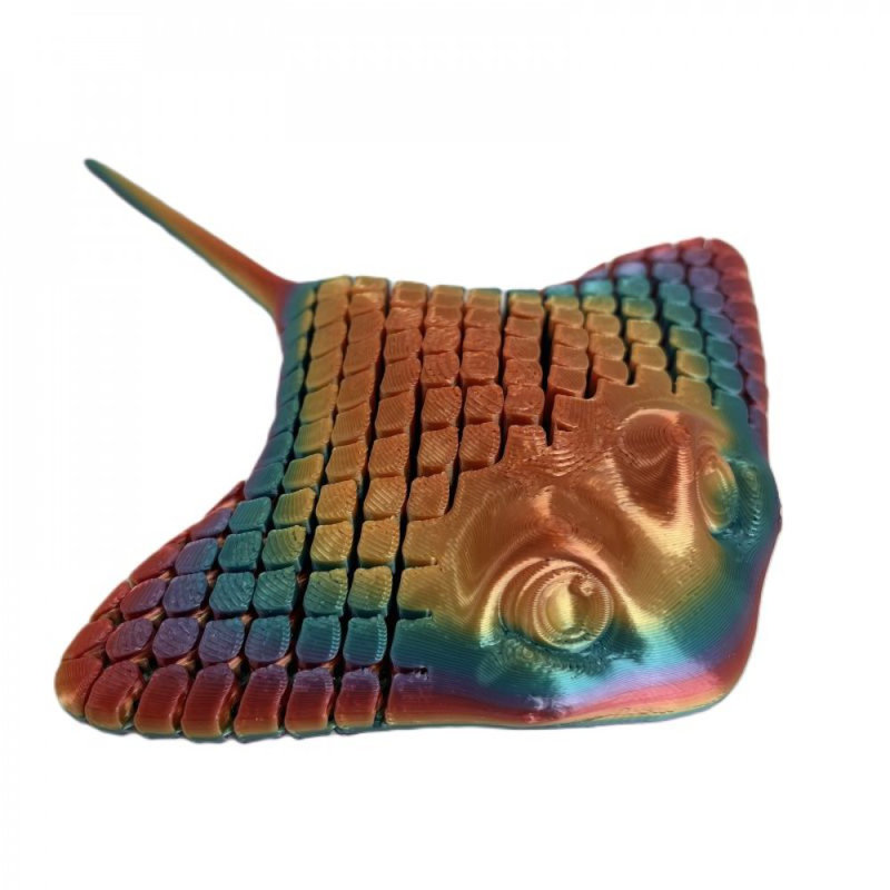 Figurine de raie manta imprimée en 3D, H 0,5 po x l 4,25 po x P 5 po