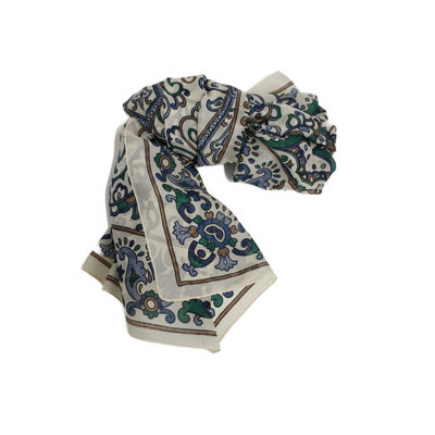 Foulard indien en soie 100% imprimé à la main