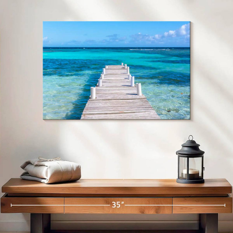 Gillard, Playa Larga, Porto Rico, océan, H 16 po x l 24 po