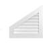 Half Peaked Left Surface Mount Signature Urethane Non-Functional Gable Vent 8/12 Pitch Primed Tan-101743634