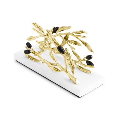 Olive Branch Marble Napkin Holder
