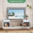 Modern TV Stand for TVs Up to 75", Entertainment Center with Storage Cabinets, 2 Open Shelves, Space for 35" Electric Fireplace Insert, Tool-Free Assembly(Fireplaces NOT Included)-1186587467