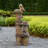 Cronan 4-Tier Outdoor Cascading Water Fountain with Pelican and Pier Post Design