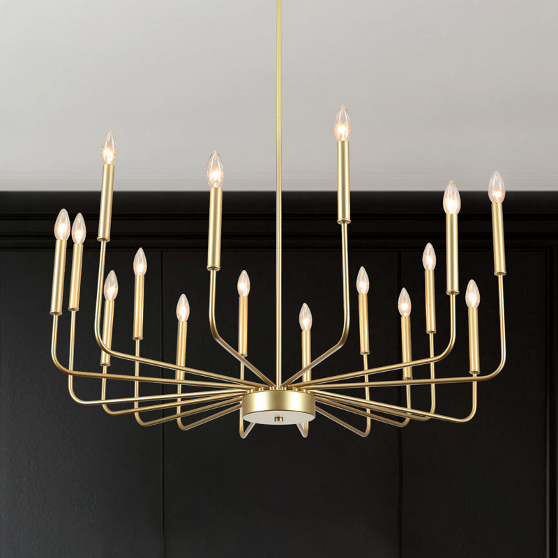 Tamerah Dimmable Candle-Style Classic / Traditional Chandelier, light gold, 16