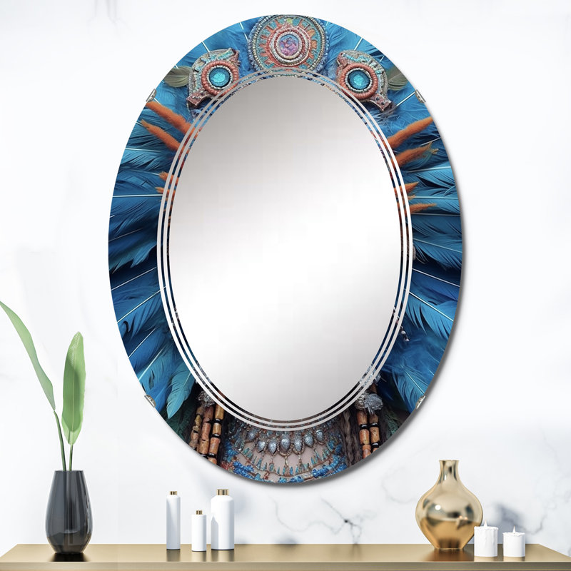Mailla - Miroir mural moderne ovale, 36 po x 24 po