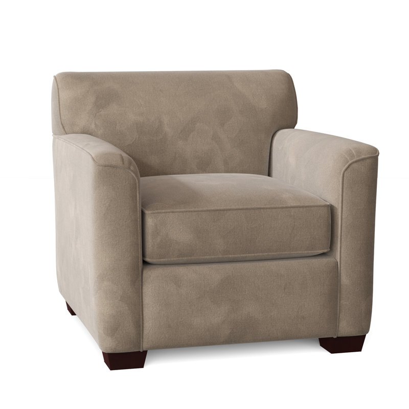 Fauteuil de 39 po de large Keaton, Non, Velours performance brun clair tweeter 7