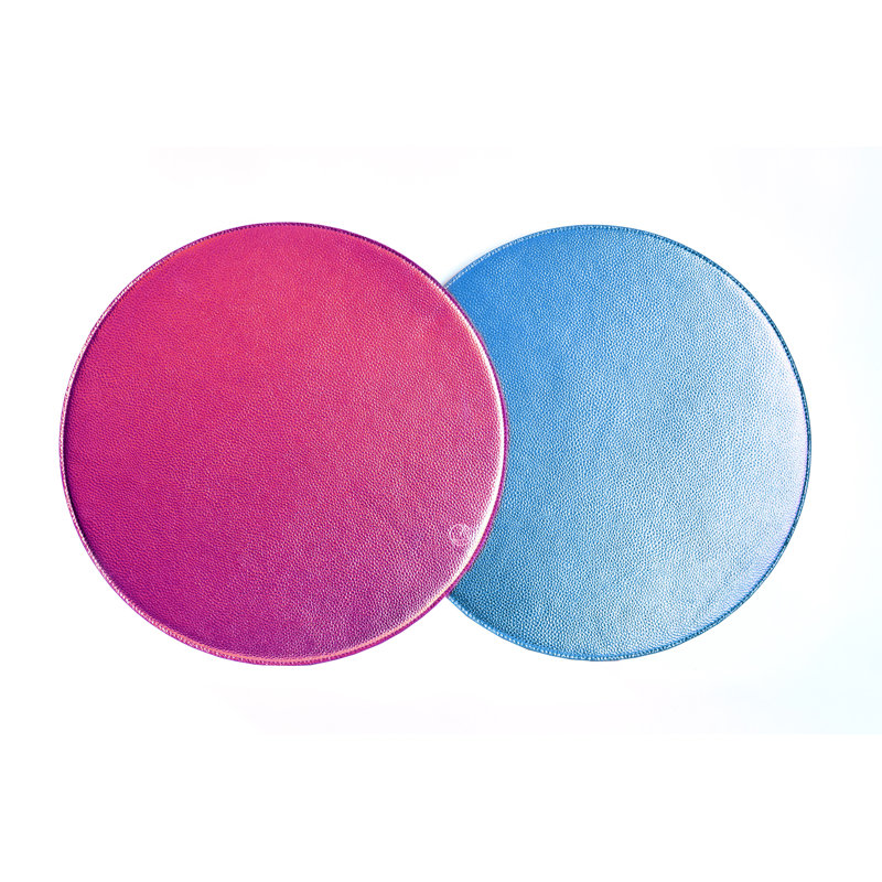 Napperons réversibles métalliques - bleu et magenta, Bleu / magenta