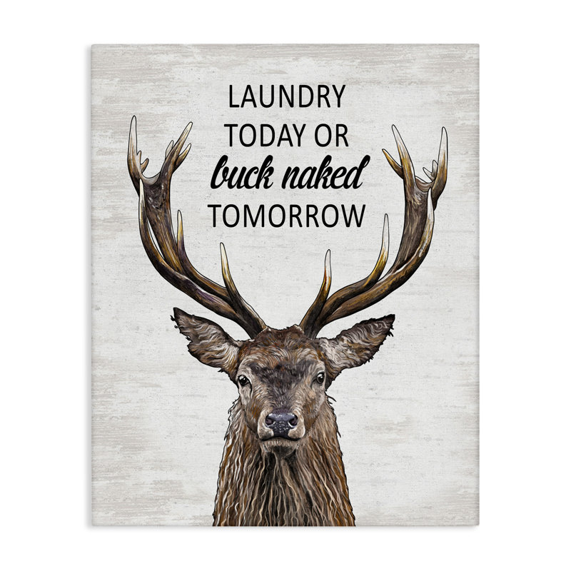 Toile de lessive «Buck NUE, demain», par Lettré et doublé, H 48 po x l 36 po