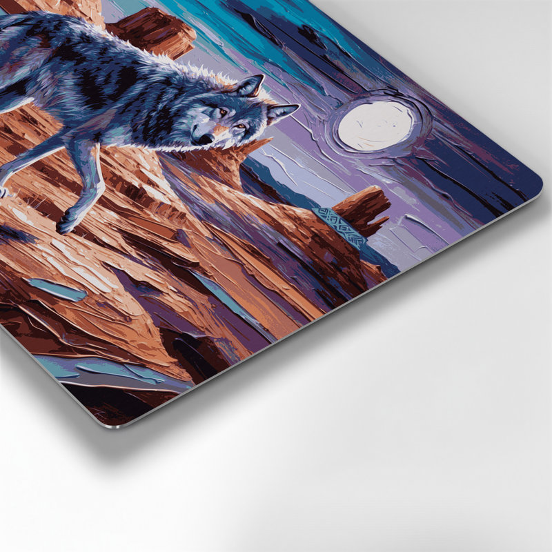 «Southwestern Animals», art mural brun en métal 56, H 132 po x l 168 po x P 0,05 po