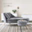 Chaise d'intérieur en chenille 58 po avec accoudoir gauche et coussin lombaire 58 po-537048098