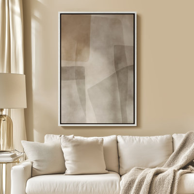 Framed Canvas Wall Art - Vintage Abstract Wall Prints for Bedroom - 24"x36"