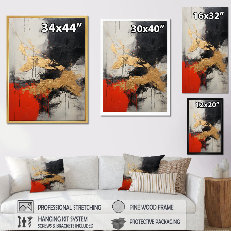 " Volcano Volcanic Explosion I ", Black Floater Framed, 20" H x 12" W
