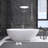 59" Freestanding Solid Surface Soaking Bathtub With Overflow And Pop-Up Drain-120146809