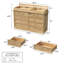 Commode à langer 55 tiroirs 100% bois massif 55,1 po