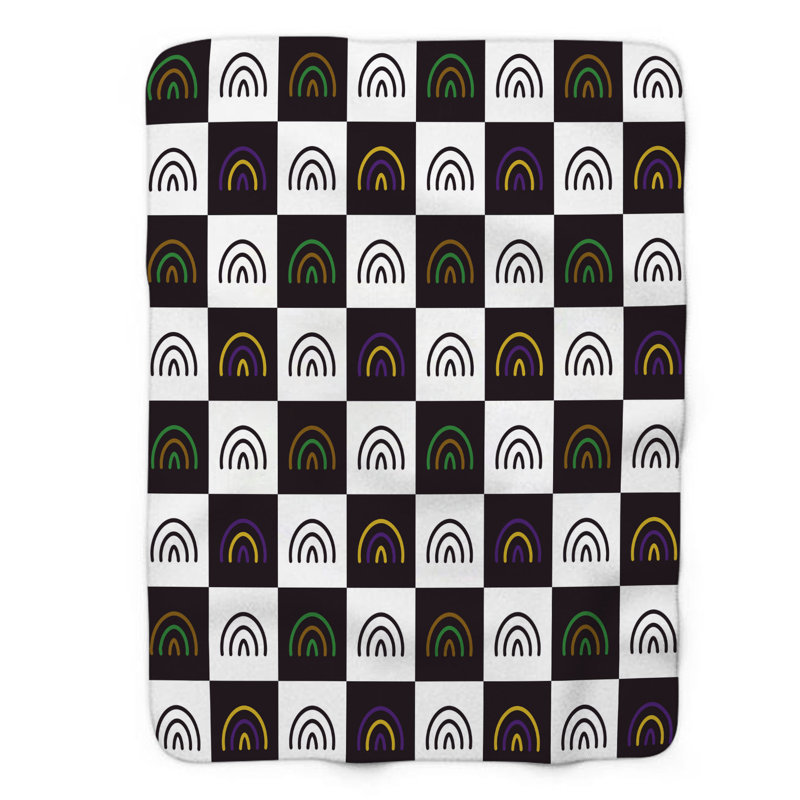 Couverture en sherpa de qualité supérieure à paillettes 1 pièce 0021, L 60 po x L 80 po