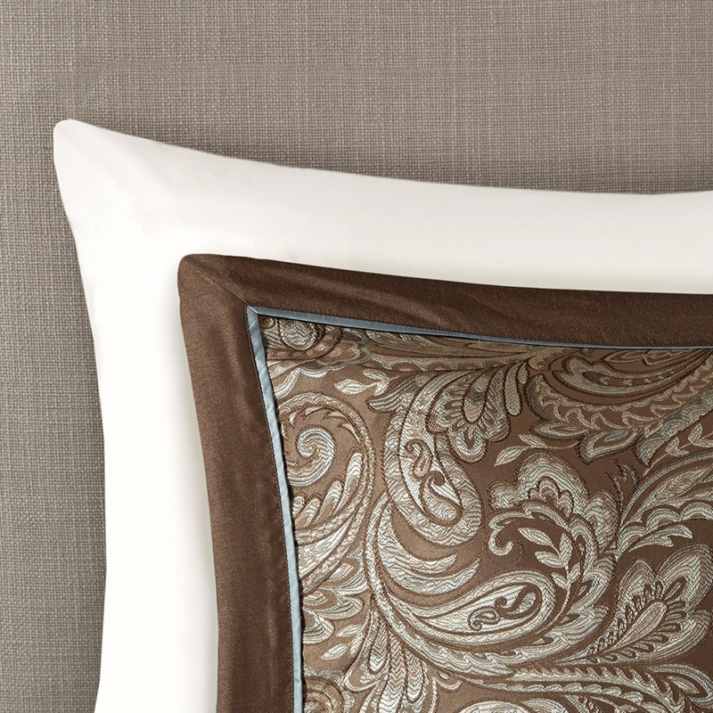 Housse de couette très grand / très grand - 100% dans les tons 6 Taupe élégant et style bleu