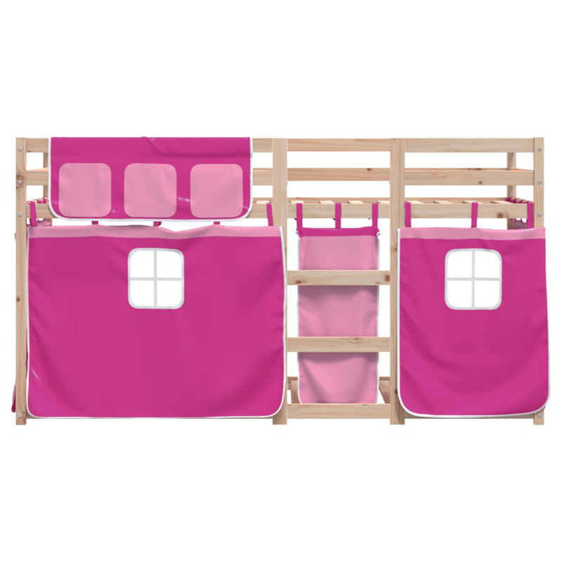 Dedalus Bunk Bed with Trundle Included, 80 x 200 cm, Natural