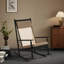 Chaise berçante simple en rotin simple en bois massif-111035536-111035535