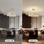 Lustre moderne à intensité variable en cristal K9-935407567