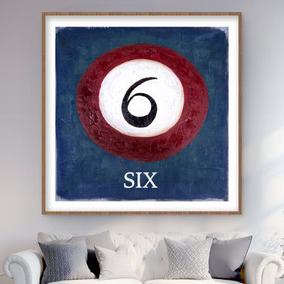 Billiard Ball No6 - reproduction encadrée matte pour la décoration intérieure
