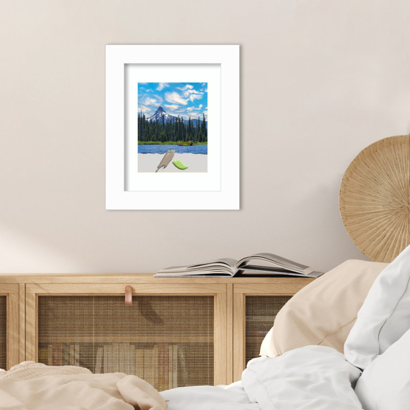 Cadre photo basique blanc en bois de base, cadre photo, cadre artistique, 11 po x 14 po, Blanc