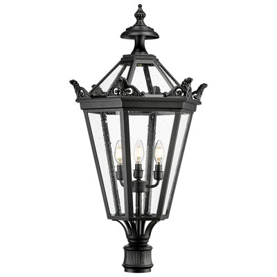  Grand lampadaire en aluminium 33 po avec abat-jour en verre bullé