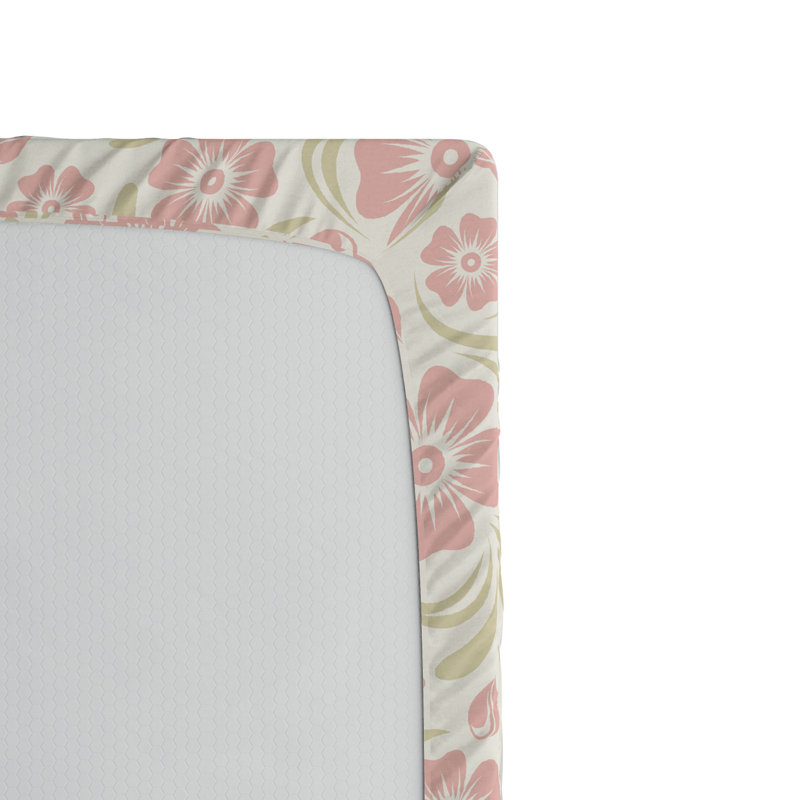Microfiber Floral Fitted Sheet, Queen Fitted Sheet