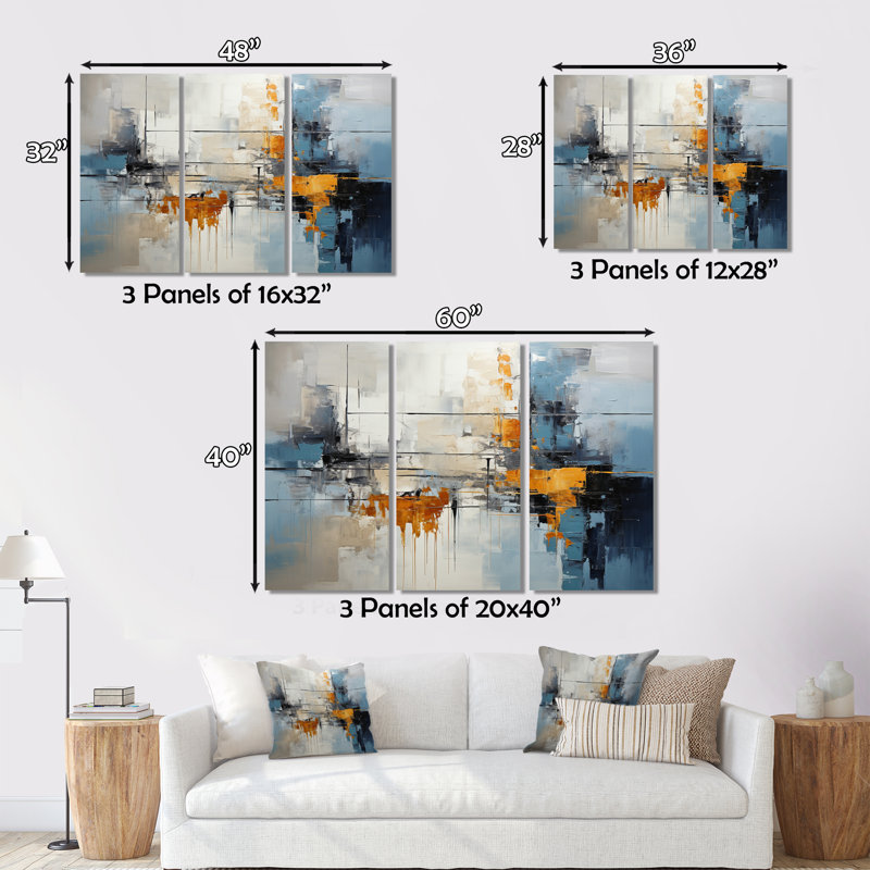 Ensemble de décorations murales Urban Utopia II - Collages abstraits, H 28 po x l 36 po x P 1 po