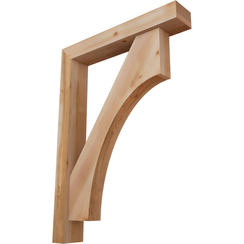 Westlake Block Bracket w/ Offset Brace, 44 x 32, 5 1/2"W Western Red Cedar (Smooth)