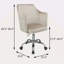 Chaise de bureau pivotante champagne et chrome