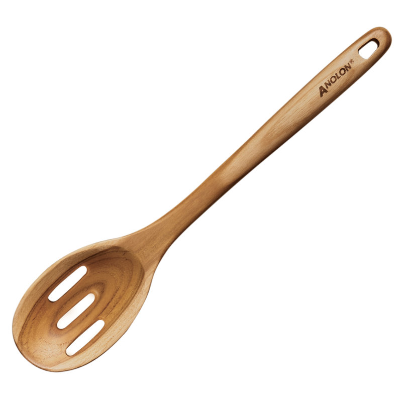 Anolon Teak Wood Cooking Tools 13-Inch Utensils Set, 3 Piece