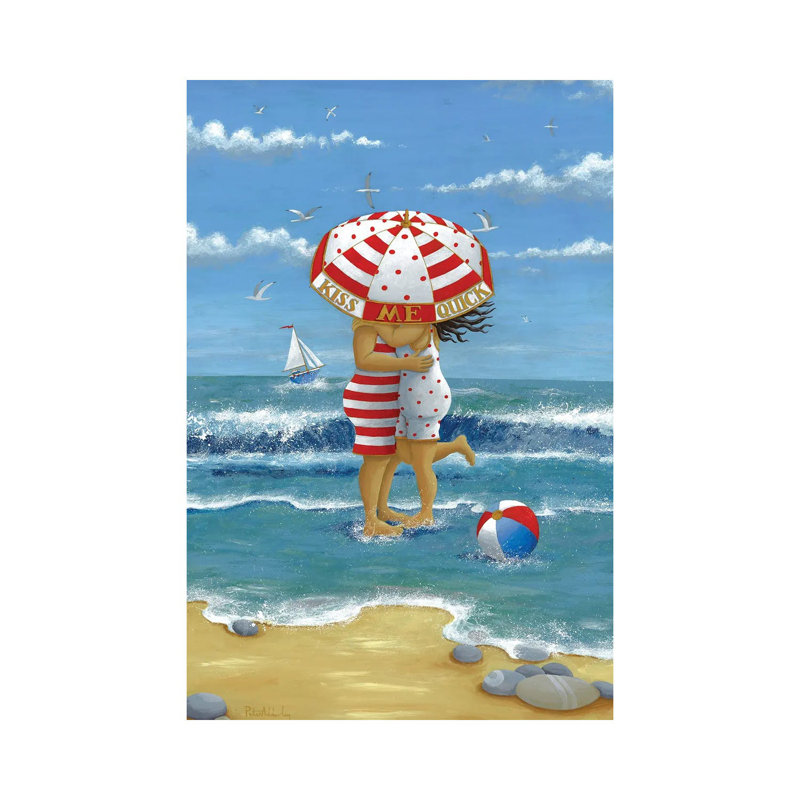 Kiss Me Quick by Peter Adderley - Wrapped Canvas Gallery-Wrapped Canvas Giclée, 20.32 cm H x 30.48 cm W