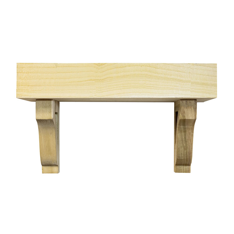 Tablettes flottantes en peuplier avec corbeaux, H 13 po x l 17 po x P 8 po