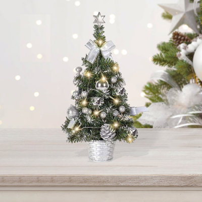 Arbre de Noël artificiel lumineux 17,7 pouces
