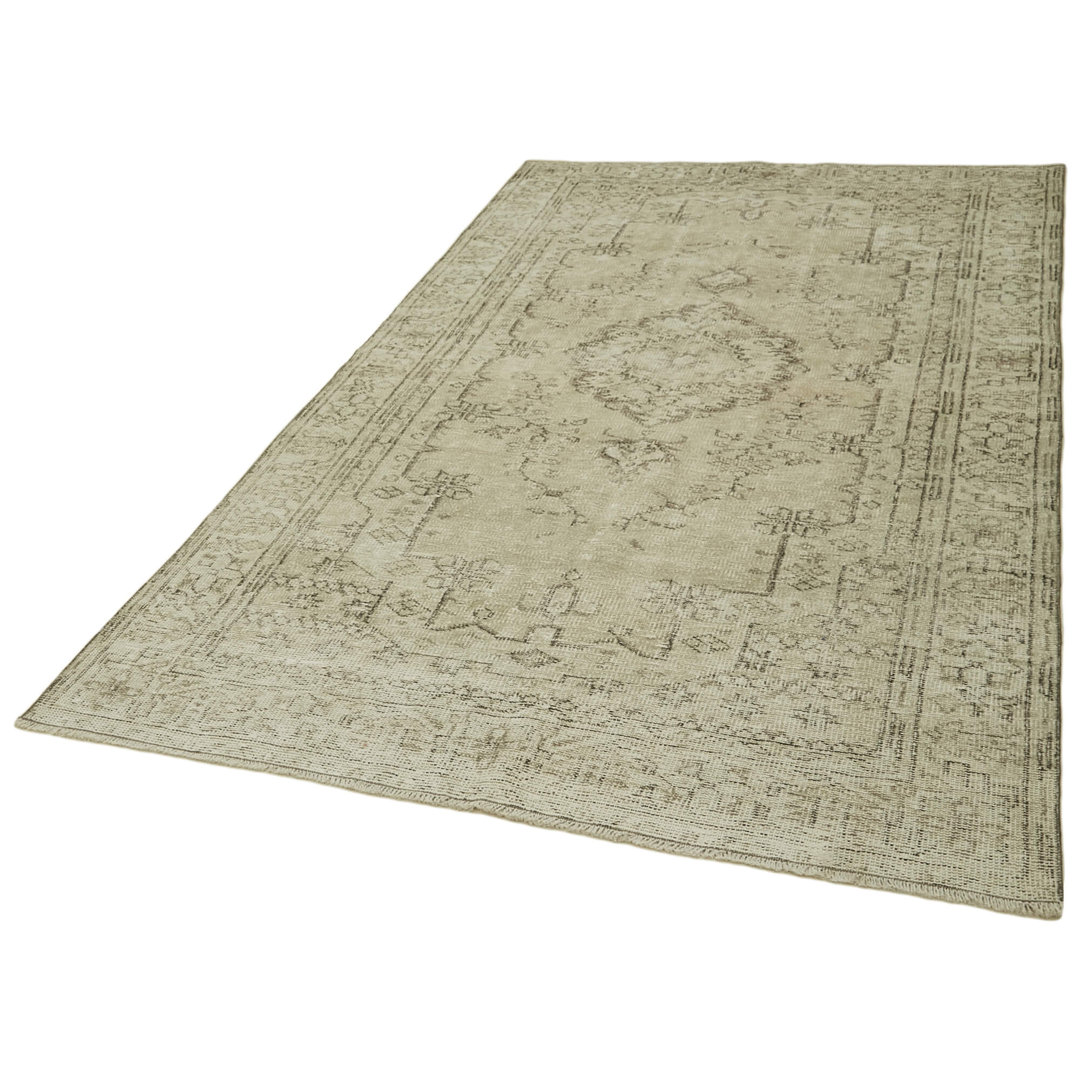 Vintage Beige Vintage Wool Handmade Area Rug