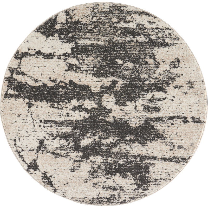 Abstract Indoor Rug, Round 5'3"