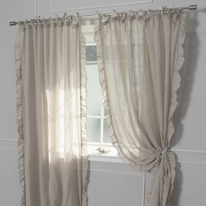 Millwright Sheer Curtain, Natural, 52" W x 96" L