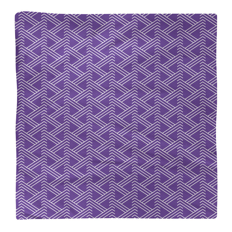 Serviette de table en coton Zig Zag, Mauve, H 0,1 po x l 22 po x P 22 po, Polyester sergé